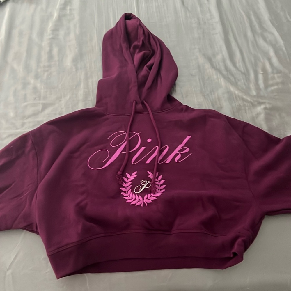 Small Tyrian purple cropped hoodie from Pink/ victoria secret